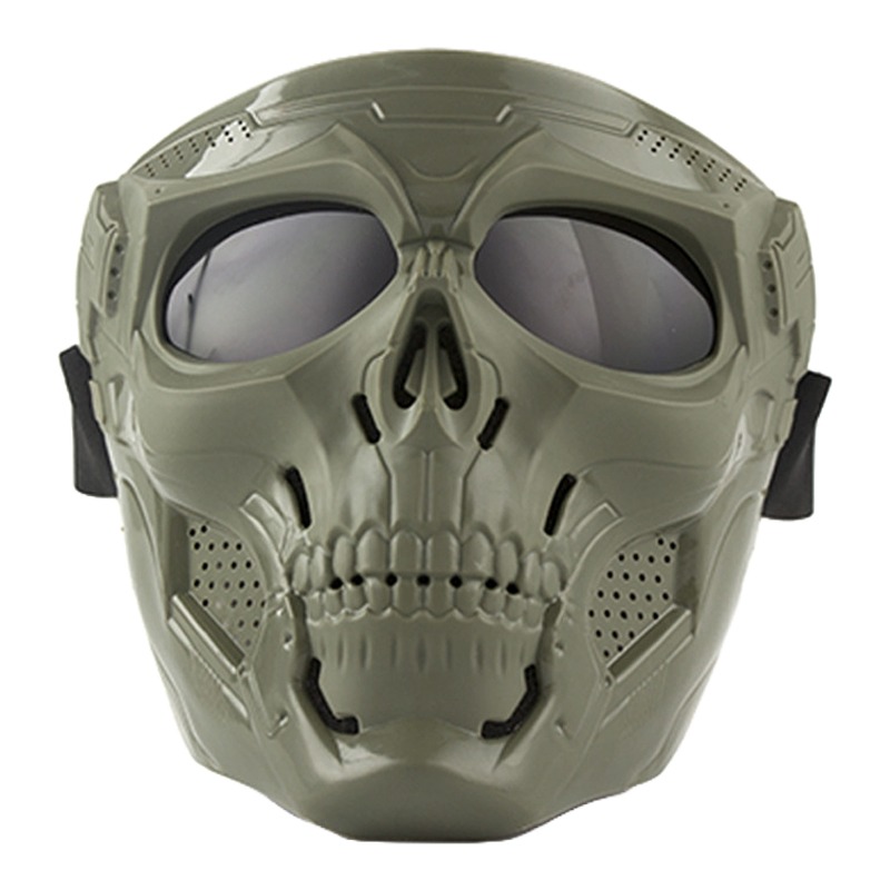 Grøn Fullface Maske Skeleton Green -