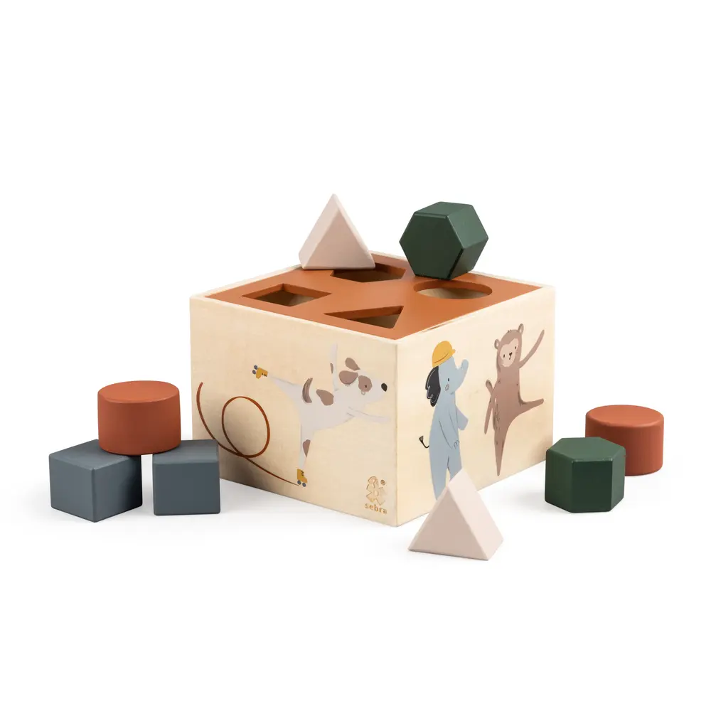 Puttekasse Træ Toes Builders - Sebra  - 5704680065902