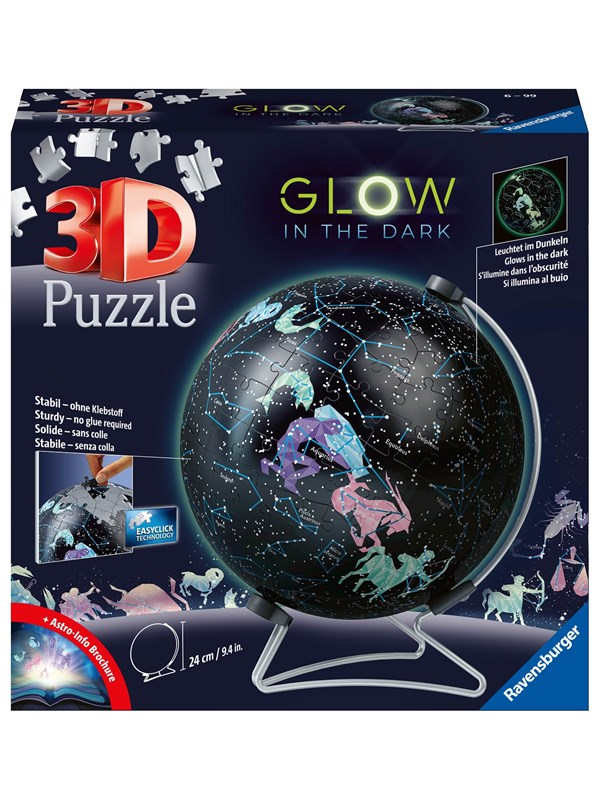 Ravensburger Glow Dark Starglobe 180p Puslespil - Ravensburger  - 4005556115440