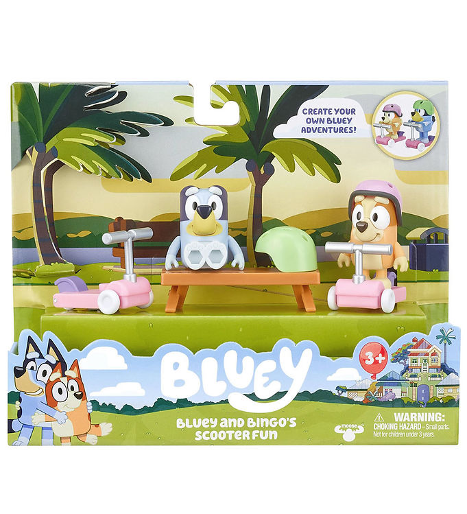 Multifarvet Bluey Legesæt Bluey Bingos Scooter Sjov - Bluey  - 5713396901640