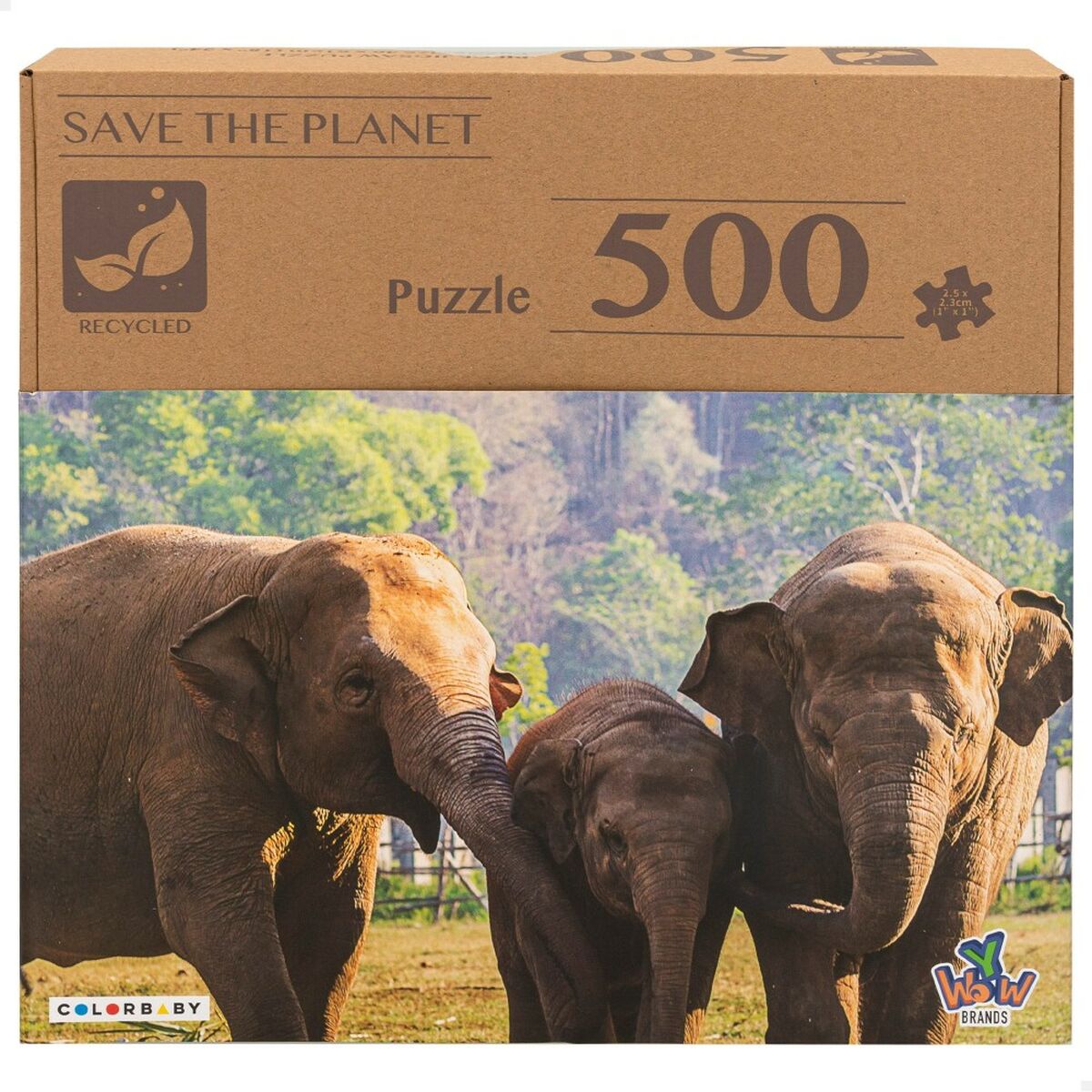 Puslespil Colorbaby Elephant 500 Dele - Colorbaby  - 4899888616160