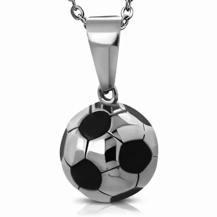 Sort Fodbold Rustfrit Stål Black -