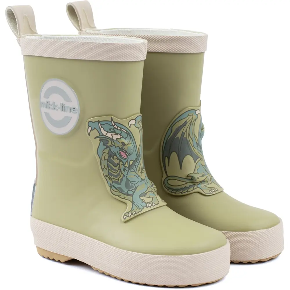Grøn Gummistøvle Patch Barefoot Kelp - Mikk-line  - 5715073523831