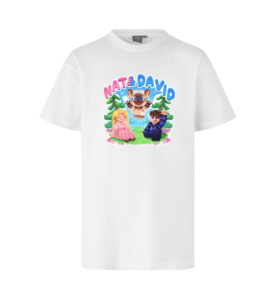 Hvid Natampdavid Olaf Tee - Nat&david
