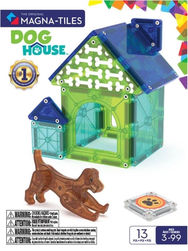 Magna Tiles Hundehus Byggesæt – 13 Dele til Sjov Leg