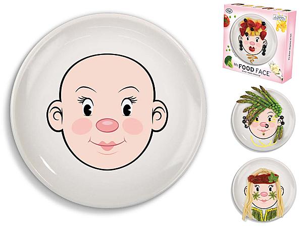 Miss Food Face Pige Tallerken – Sjov Keramik til Børn